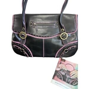 Chic Black and Pink Shoulder Bag